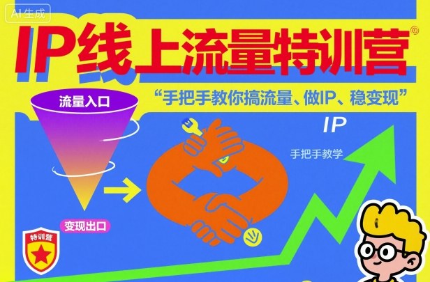 IP线上流量特训营，手把手教你搞流量、做IP、稳变现-理想项目库