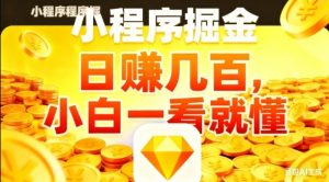 微信小程序掘金项目，日入几张，项目简单，小白一看就懂，5分钟就能学会上手操作【揭秘】-理想项目库