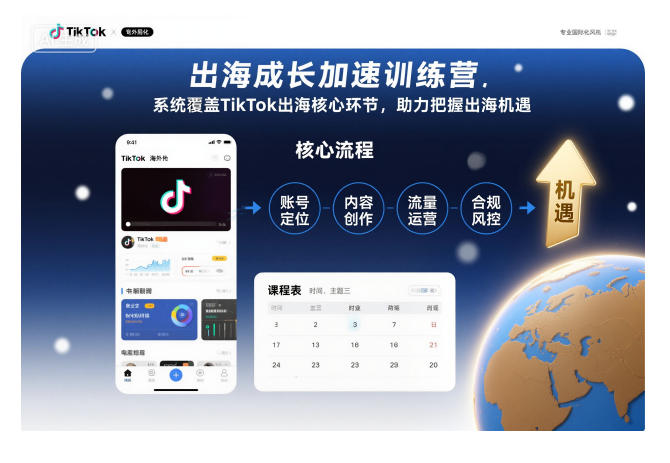 出海成长加速训练营，系统覆盖TikTok出海核心环节，助力把握出海机遇(更新)-理想项目库