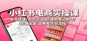 小红书电商实操课:账号搭建/多平台选品/爆款笔记制作/店铺运营/出单发货全流程-理想项目库