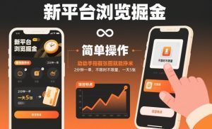 新平台浏览掘金,动动手指截张图就能挣米,2分钟一单,不限时不限量,一天5张【揭秘】-理想项目库