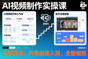 AI视频制作实操课,从零开始,内容由浅入深,全面细致-理想项目库