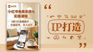 小红书流量变现系统化实操课程，0到1打造爆款IP，光速起号，月入过万-理想项目库