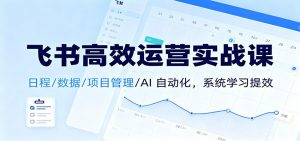 飞书高效运营实战课：日程/数据/项目管理/AI 自动化，系统学习提效-理想项目库