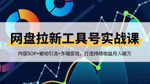 网盘拉新工具号实战课,内容SOP+被动引流+多端变现,打造持续收益月入破万-理想项目库