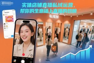 实体店铺直播私域运营,帮你的生意插上直播的翅膀-理想项目库