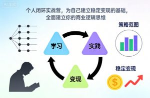 个人闭环实战营,为自己建立稳定变现的基础,全面建立你的商业逻辑思维-理想项目库
