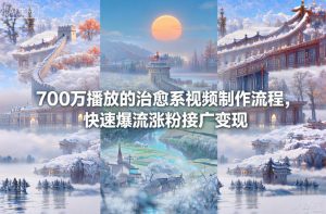 700万播放的治愈系视频制作流程,快速爆流涨粉接广变现-理想项目库
