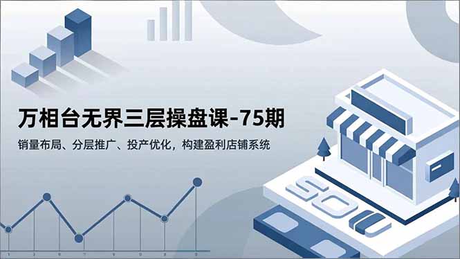 万相台无界三层操盘课-75期，销量布局、分层推广、投产优化，构建盈利店铺系统-理想项目库