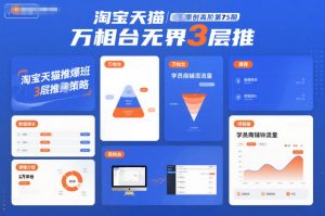 淘宝天猫推爆班原创高阶第75期,万相台无界3层推-理想项目库