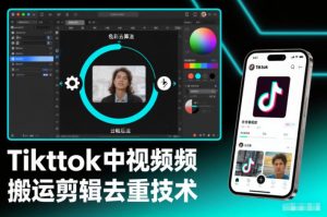 Tiktok中视频纯搬运剪辑去重技术,外来技术,自行测试-理想项目库