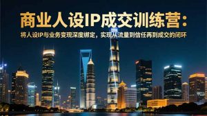 商业人设IP成交训练营-12月:将人设IP与业务变现深度绑定,从流量到信任再到成交闭环-理想项目库