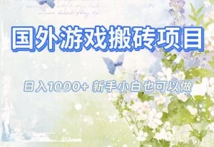 国外游戏全自动搬砖项目,日入10张,新手小白也可做,项目红利期,先搞先吃肉【揭秘】-理想项目库