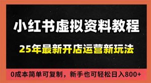 小红书虚拟资料项目:最新搜索流变现玩法,0成本简单可复制,一人多店打法,新手日入800+-理想项目库