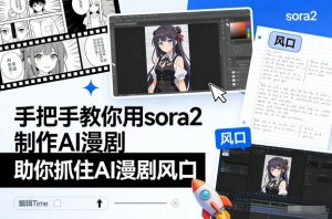 手把手教你用sora2制作AI漫剧,助你抓住AI漫剧风口-理想项目库