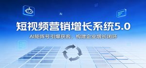 短视频营销增长系统5.0:AI 矩阵号引爆获客,构建企业增长闭环-理想项目库