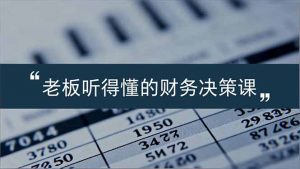老板能听得懂的财务决策课,报表解读、数据洞察、风险识别,用财务驱动业务增长-理想项目库