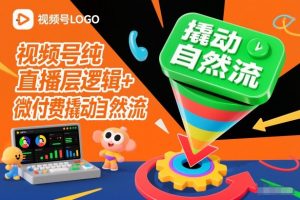 视频号纯直播底层逻辑+微付费撬动自然流-理想项目库