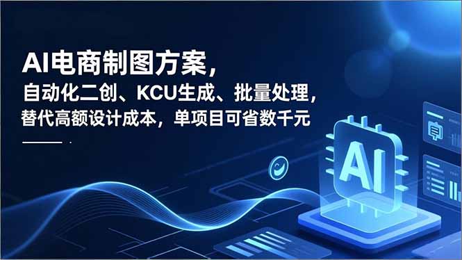 AI电商制图方案，自动化二创、SKU生成、批量处理，替代高额设计成本，单项目可省数千元-理想项目库