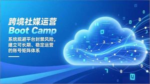 跨境社媒运营Boot Camp：系统规避平台封禁风险，建立可长期、稳定运营的账号矩阵体系-理想项目库