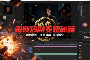 短剧拉新之原创燃剪精简剪辑实操课，解锁短剧变现秘籍-理想项目库