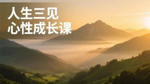 人生三见心性成长课，见天地众生自己，搞透人性安顿身心，活出清晰自我，内在富足无价-理想项目库